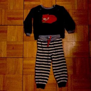 Adorable baby boden 100% cotton fox outfit, 18-24m